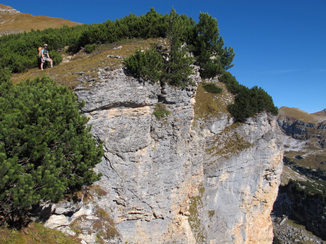 Christoph auf Weg 32 zwischen Rotspitze und Dalfazer Ro&szlig;kopf (20. Okt.)