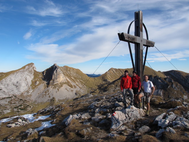 Christoph, Gudrun und ich auf der Haidachstellwand, 2.192 m (21. Okt.)
