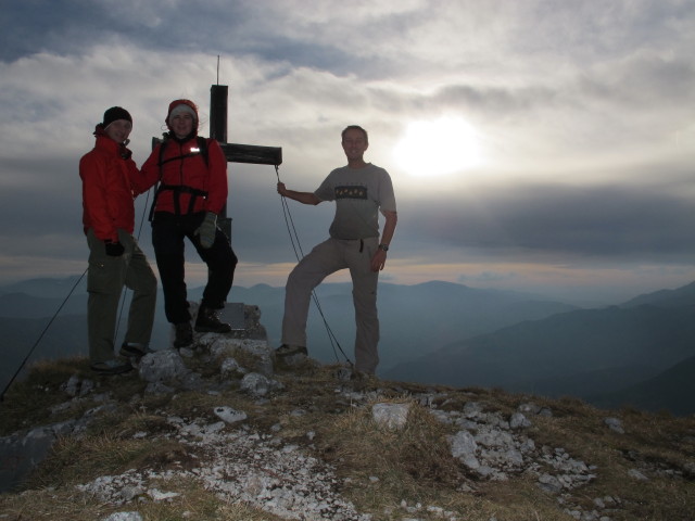 Christoph, Gudrun und ich am Mittagstein, 1.300 m