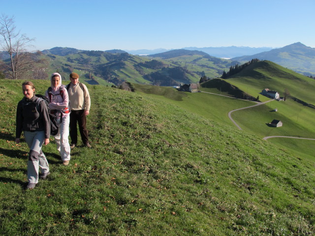 Carmen, Romy und Alexander zwischen Gross Himmelberg und Chuterenegg