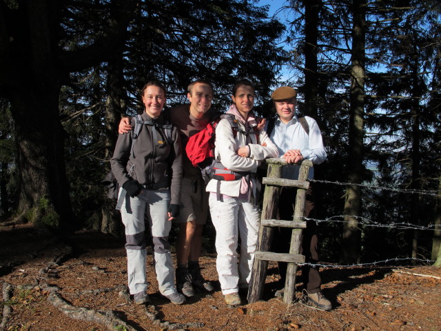 Carmen, ich, Romy und Alexander zwischen Ochsenh&ouml;hi und Hundwiler H&ouml;hi