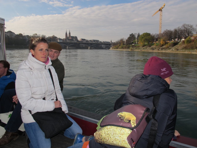 Romy und Alexander in der St. Alban-F&auml;hre