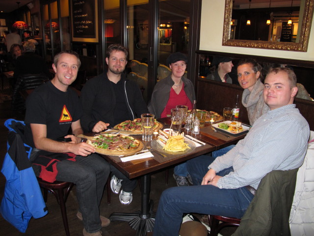 Ich, Markus, Carmen, Romy und Alexander im Restaurant K&uuml;chlin