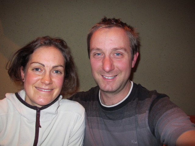 Julia und ich im Tushita Teehaus (24. Nov.)