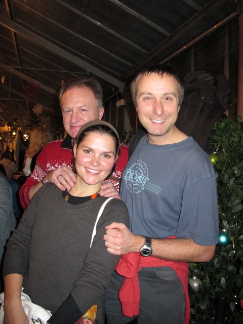 Robert, Monika und ich in den Blumeng&auml;rten Hirschstetten