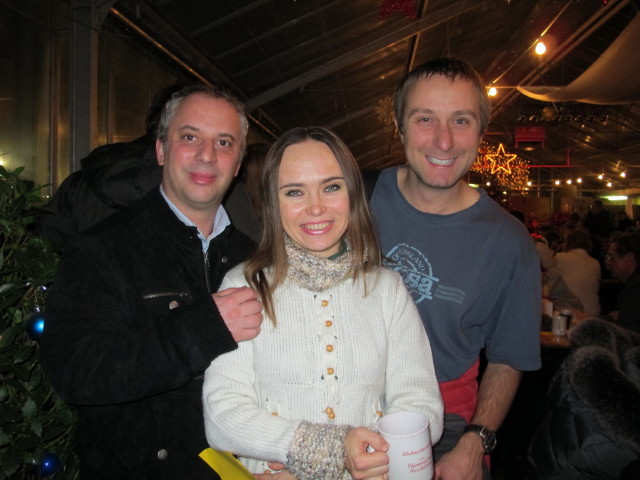 Walter, Diana und ich in den Blumeng&auml;rten Hirschstetten