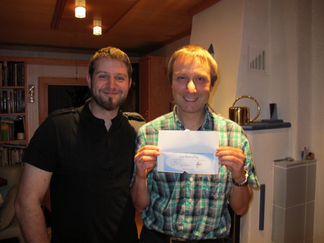 Markus und ich im Haus meiner Eltern (24. Dez.)