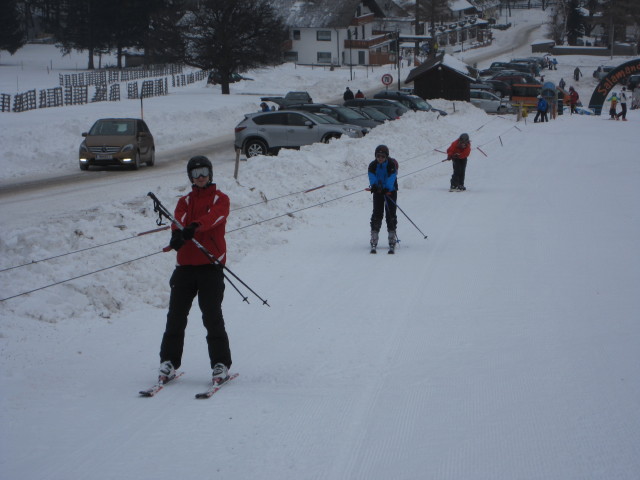 Michael, Christoph und Alice am Salamander-Kinderlift