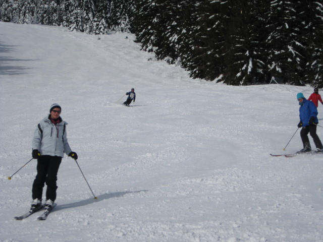 Katrin, Florian und Kerstin auf der S&ouml;llnreith-Abfahrt