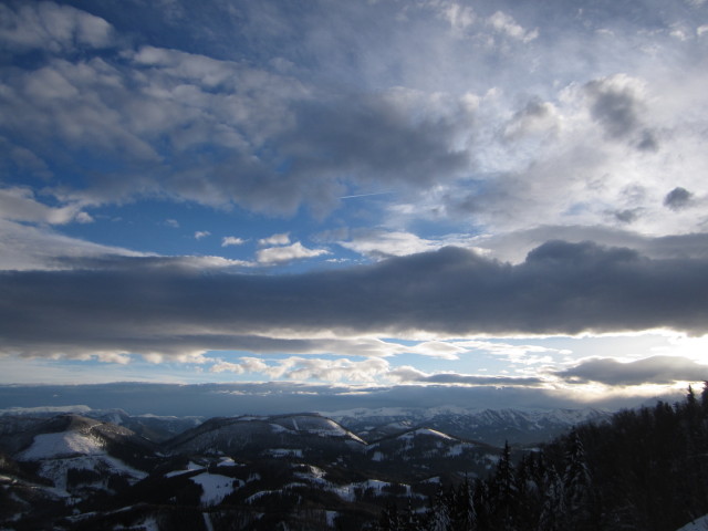 von der Bergstation des Schlepplifts Almboden Richtung S&uuml;dwesten