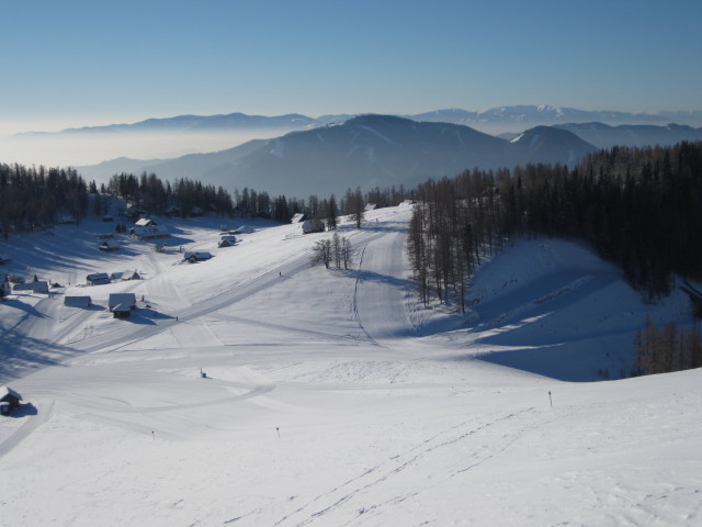 vom 3er-Sessellift B&uuml;rgeralm Richtung S&uuml;dwesten