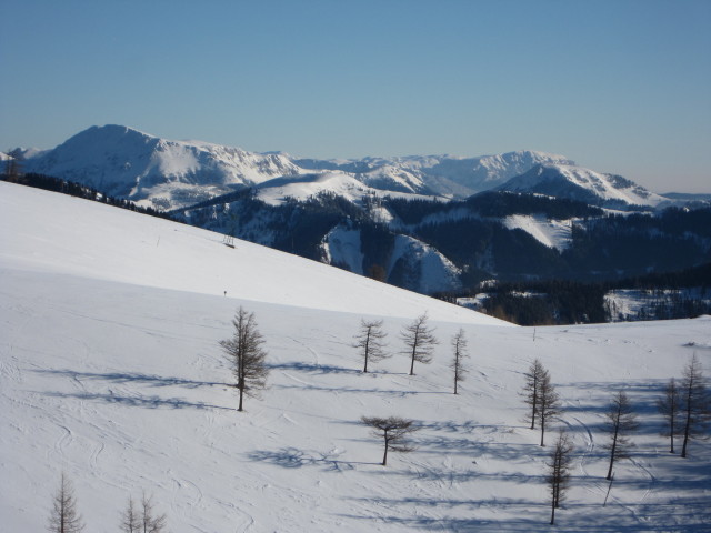 vom 3er-Sessellift B&uuml;rgeralm Richtung Osten