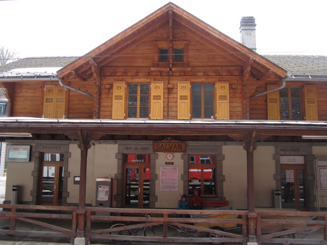 Bahnhof Salvan, 924 m (9. M&auml;rz)