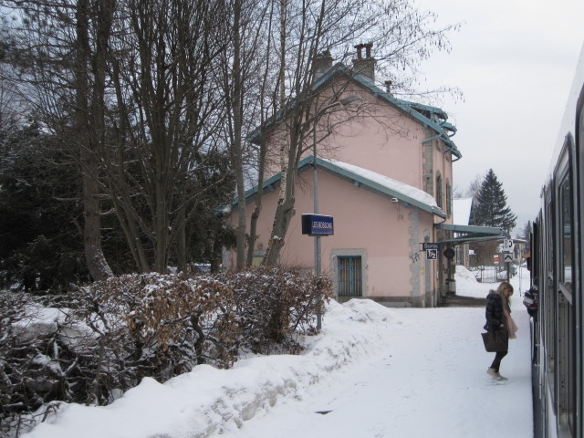 Bahnhof Les Bossons, 1.012 m (14. M&auml;rz)