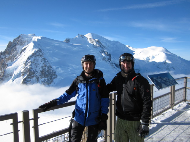 Ich und Markus auf der Aiguille du Midi, 3.842 m