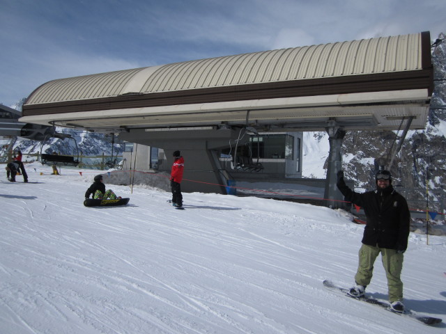 Markus bei der Bergstation des Seggiovia Aret&ugrave;, 2.275 m