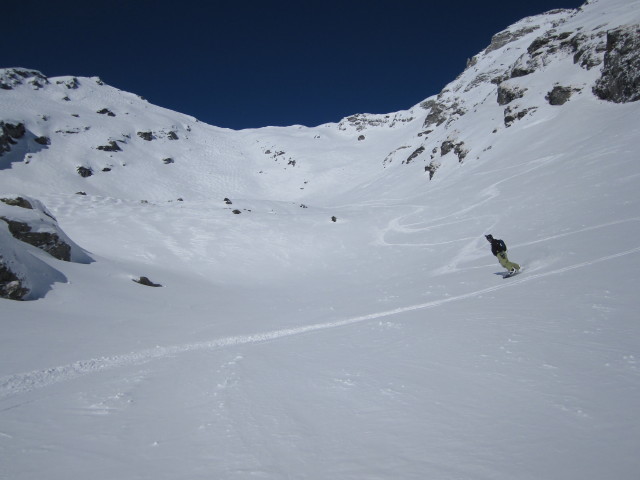 Markus auf der Abfahrtsroute 'Itin&eacute;raires Mont-Gel&eacute;' (15. M&auml;rz)