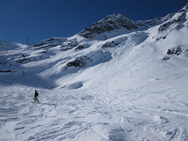 Markus neben der Abfahrtsroute 'Gentianes - Tortin' (15. M&auml;rz)