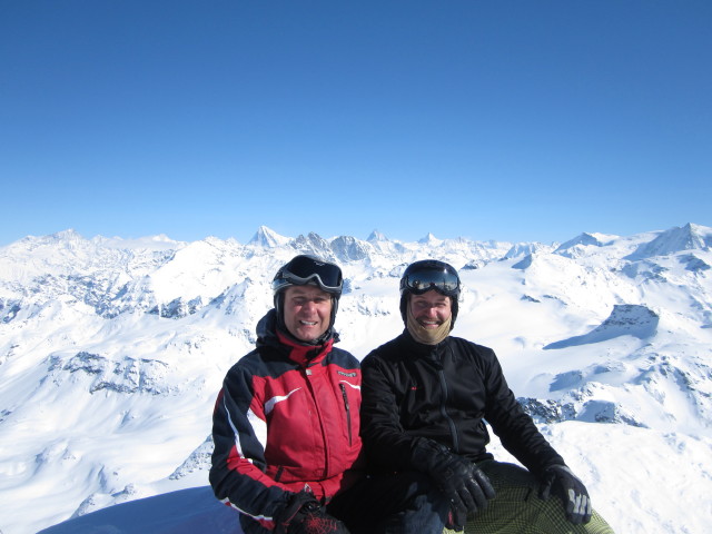 Ich und Markus am Mont Fort, 3.329 m (15. M&auml;rz)