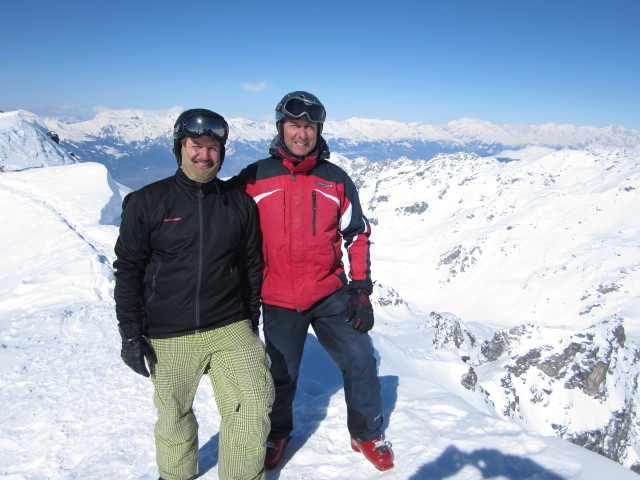 Markus und ich am Mont Fort, 3.329 m (15. M&auml;rz)