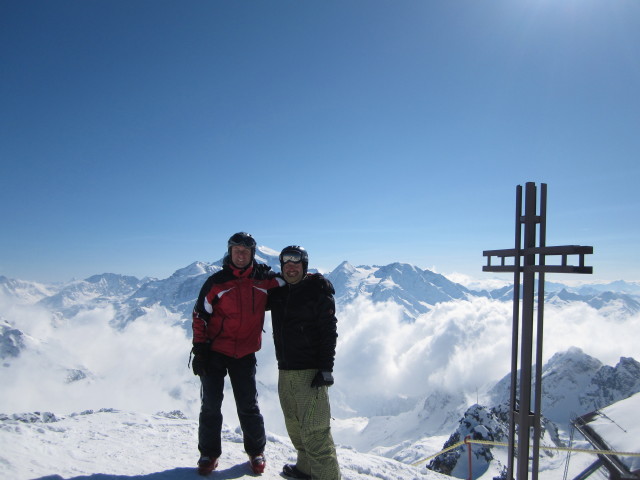 Ich und Markus am Mont Fort, 3.329 m (15. M&auml;rz)