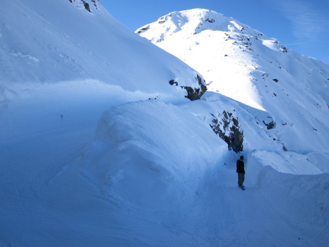 Markus auf der Abfahrtsroute 'Vallon d'Arbi' (16. M&auml;rz)