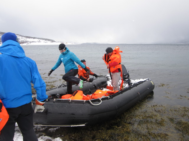 Andrea, ? und Erhard am Gr&oslash;ttsundet