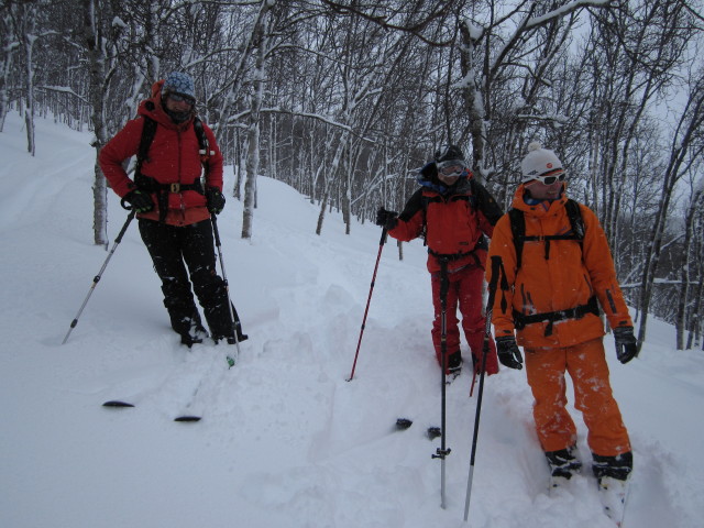 Martina, ? und Ulrich zwischen Ullstinden und Gr&oslash;ttsundet