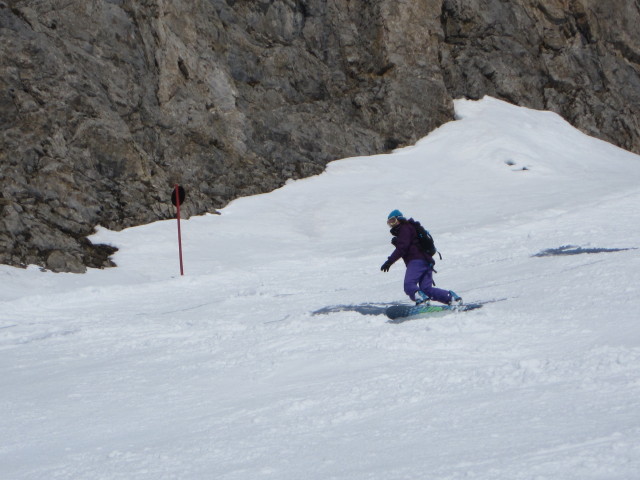 Kathrin auf der Piste 14a (13. Apr.)