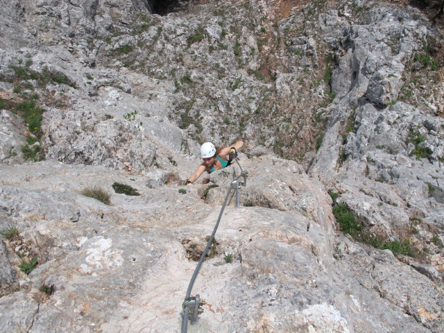 Romana am Blutspur-Klettersteig