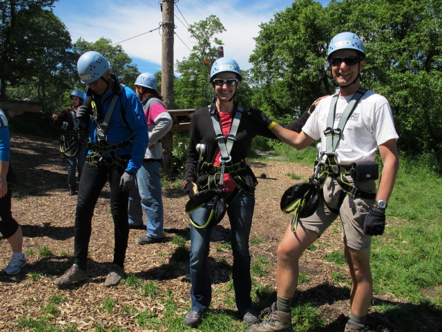 Carmen und ich beim &Uuml;bungsparcours