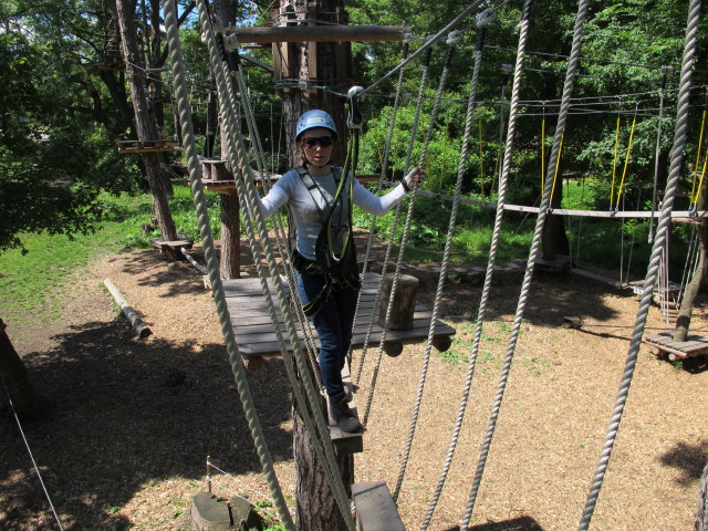 Diana in den Kinderparcours