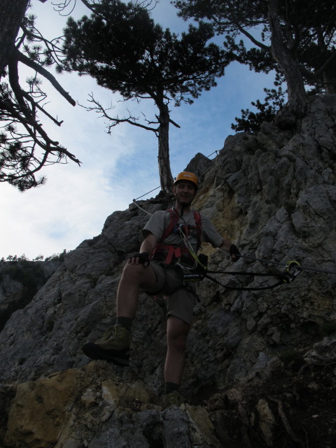 Ich zwischen Schneebergblick und Seilbr&uuml;cke