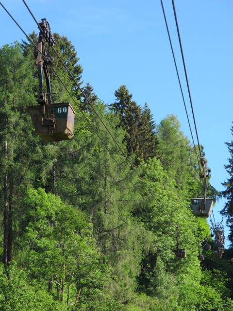 Materialseilbahn des Magnesitwerks Radenthein (8. Juni)