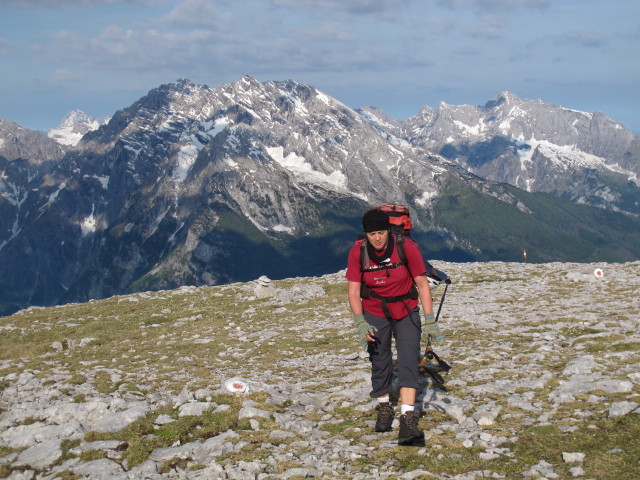 Gudrun zwischen J&auml;gerkreuz und Hohem Brett (16. Juni)