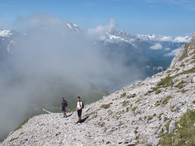 Jakob und Lucas zwischen H&ouml;rndlbrett und Pfaffenkegel (16. Juni)