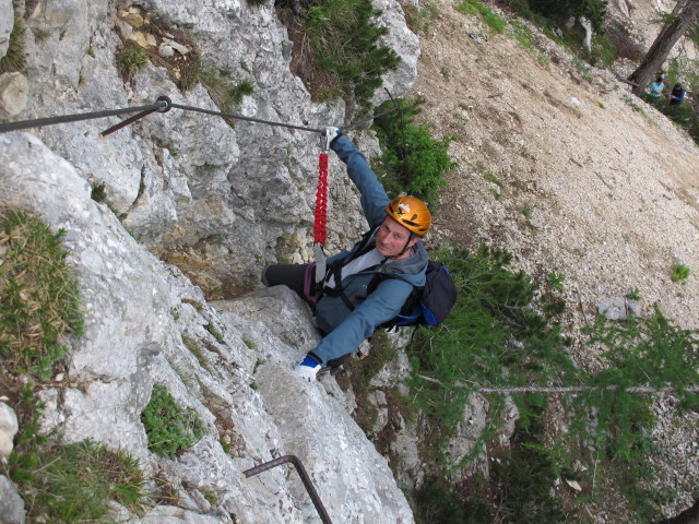 Walter Mory-Klettersteig: Erich im Einstieg