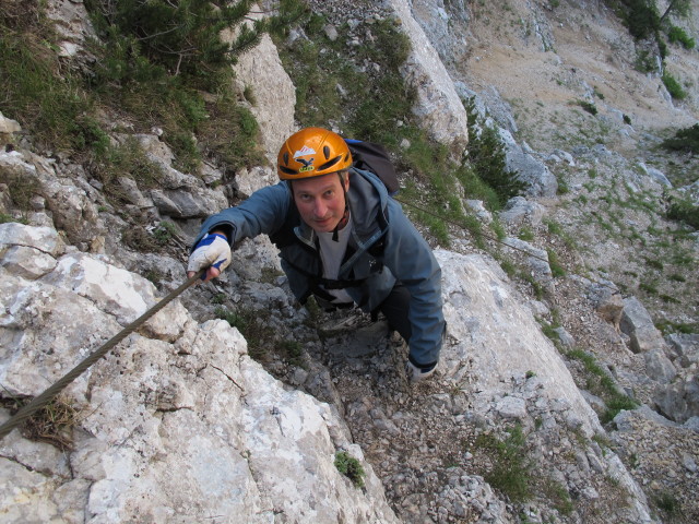 Walter Mory-Klettersteig: Erich im unteren Teil