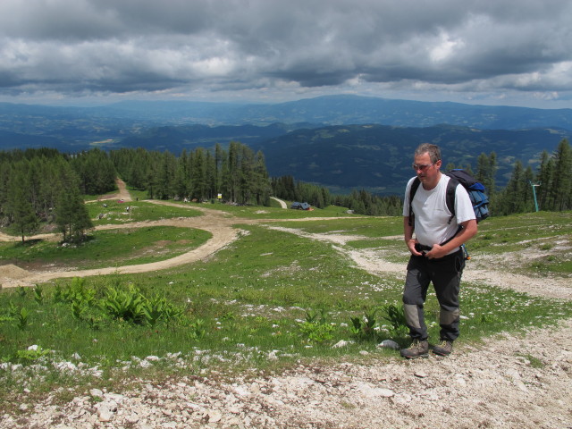 Erich auf Weg P3 zwischen Ezzo's H&uuml;tte und Kniepssattel