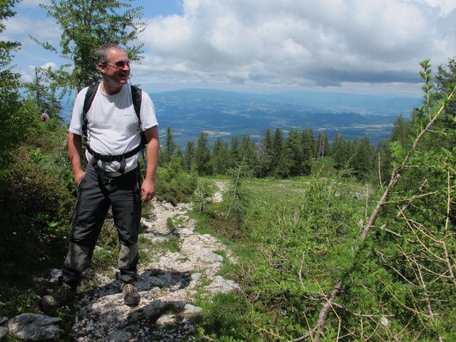 Erich auf Weg P3 zwischen Ezzo's H&uuml;tte und Kniepssattel