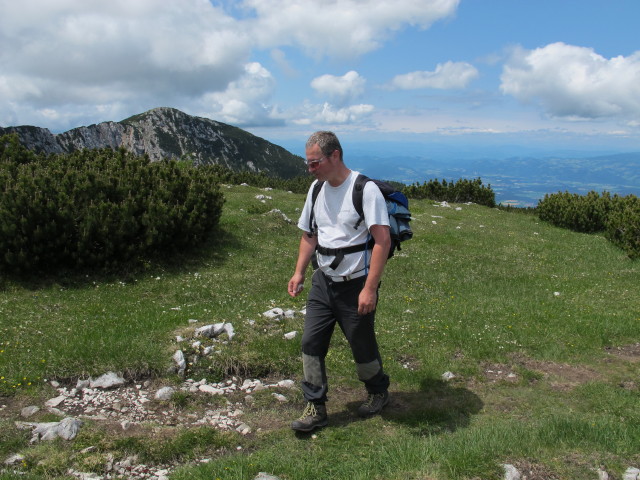 Erich auf Weg P3 zwischen Ezzo's H&uuml;tte und Kniepssattel