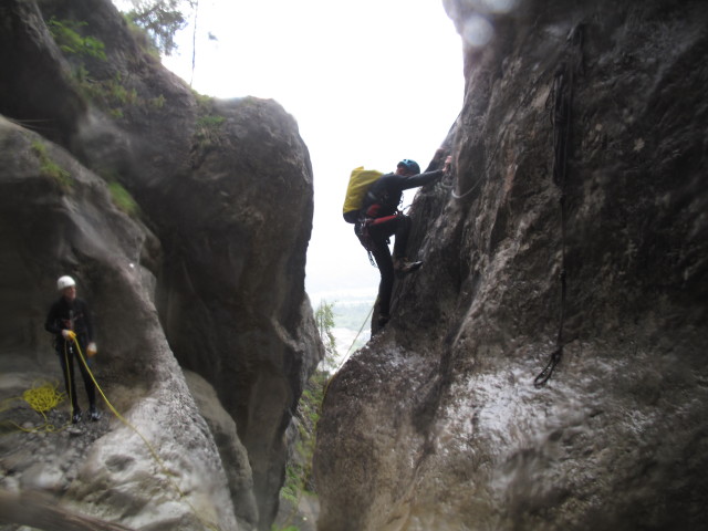 Josef und Helmut beim zweiten Notausstieg