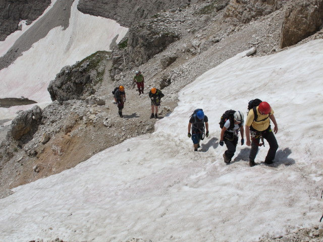Erich, Reinhard, Sabrina, Christian, Ulrike und G&uuml;nther zwischen Passportenscharte und Gamsscharte