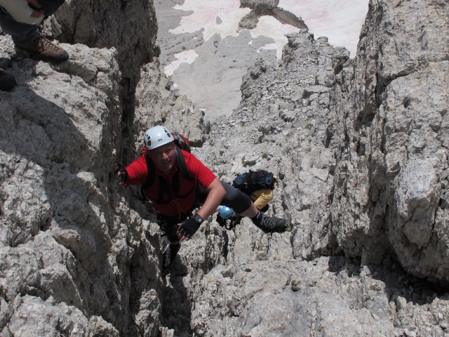 Reinhard, Diana und G&uuml;nther zwischen Gamsscharte und Paternkofel