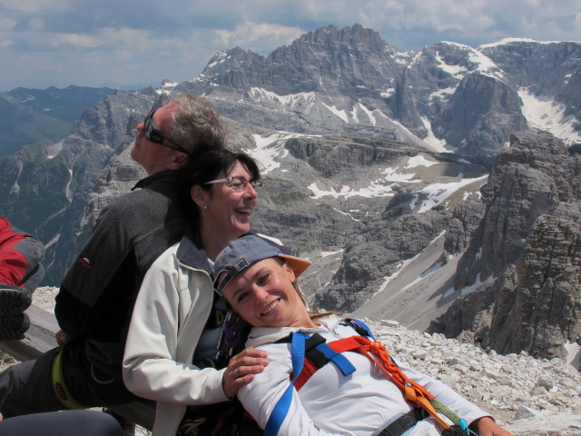 G&uuml;nther, Ulrike und Diana am Paternkofel, 2.744 m