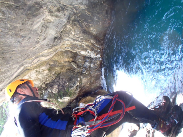 Klabauter-Klettersteig: Ich beim f&uuml;nften Wasserfall