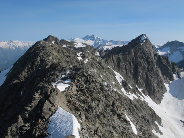 vom S&uuml;dgipfel des Debantgrats Richtung Norden (14. Juli)
