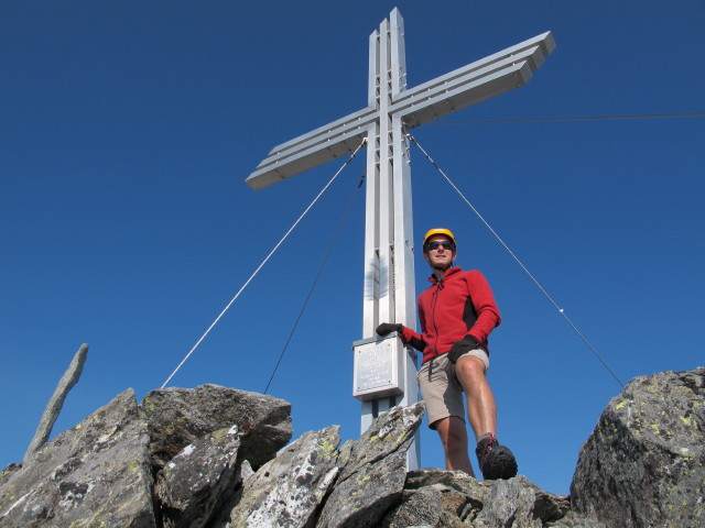 Ich am S&uuml;dgipfel des Debantgrats, 3.052 m (14. Juli)
