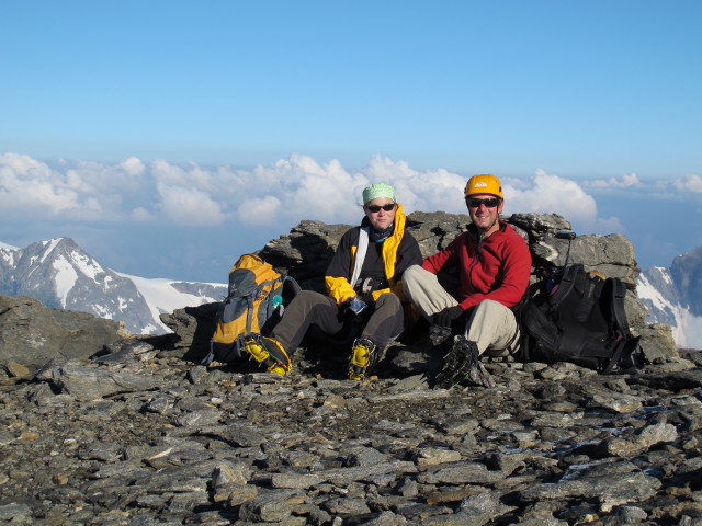 Irene und ich zwischen Wielingerscharte und Gro&szlig;em Wiesbachhorn (21. Juli)