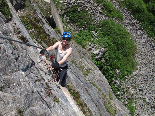 Klettersteigarena H&ouml;henburg: Irene am Klettersteig 'Limberg-Zwerg' (21. Juli)